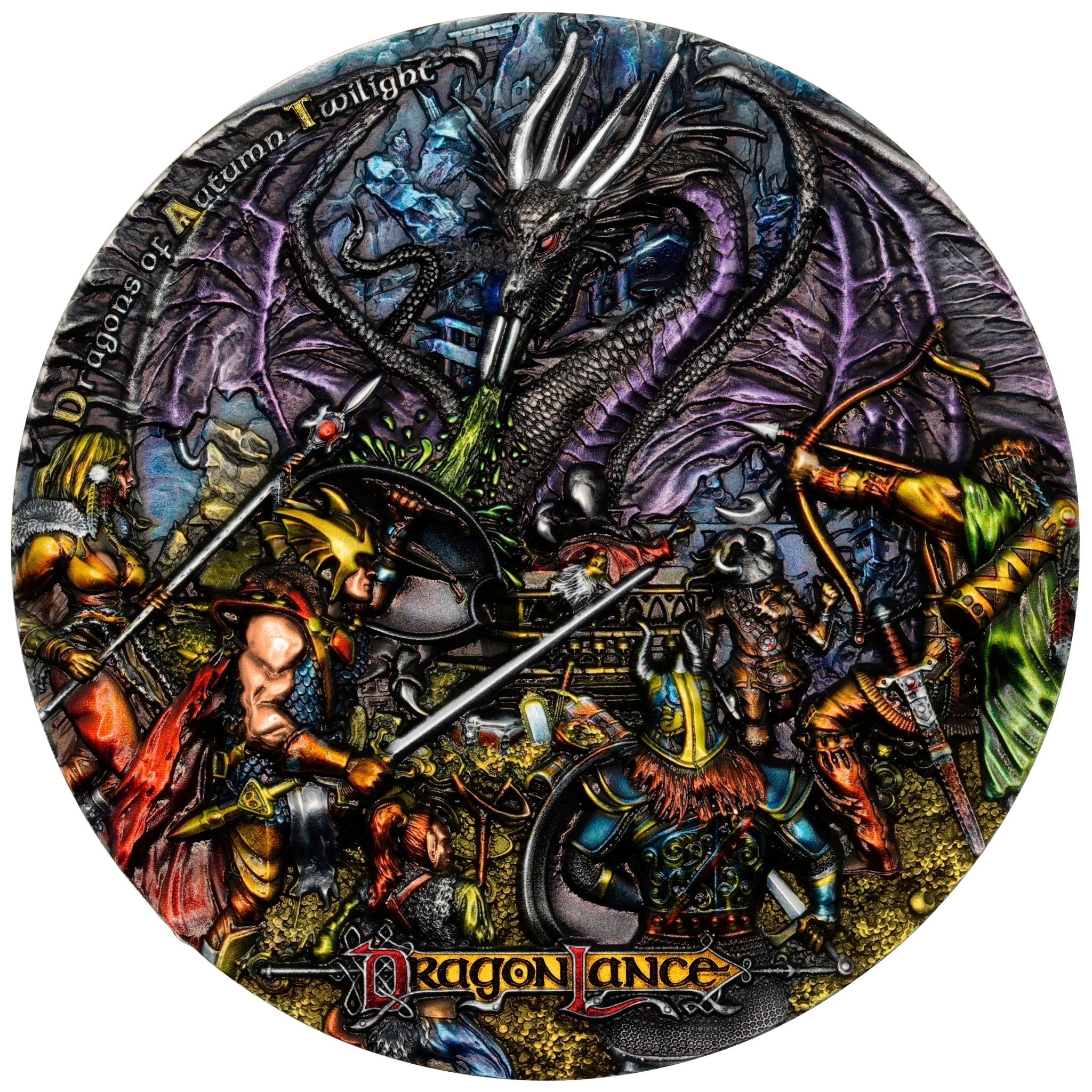 5 oz Silver DRAGONS OF AUTUMN TWILIGHT Dragonlance Coin 2023 Niue