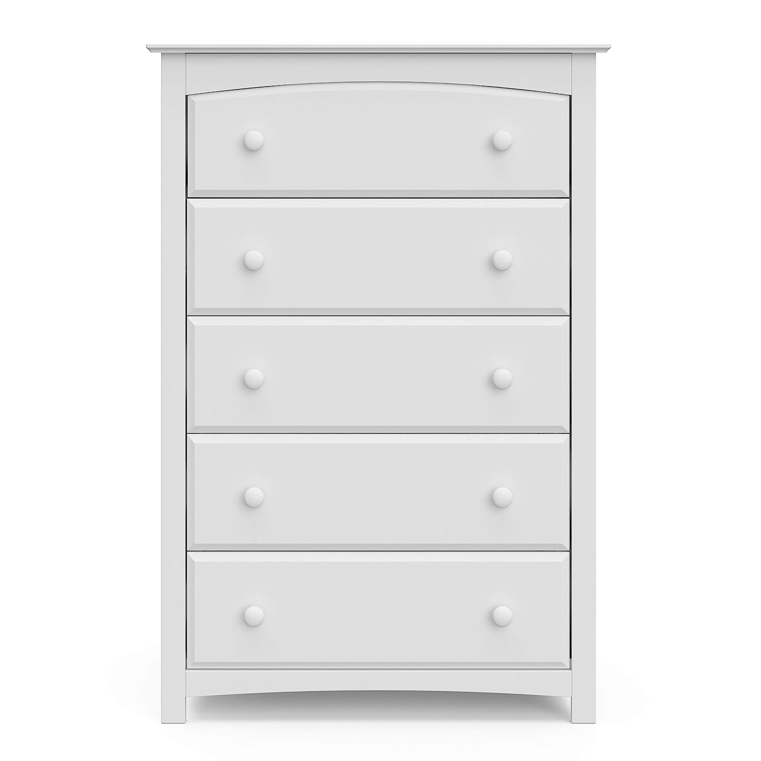 White Storkcraft Kenton 5 Drawer Dresser