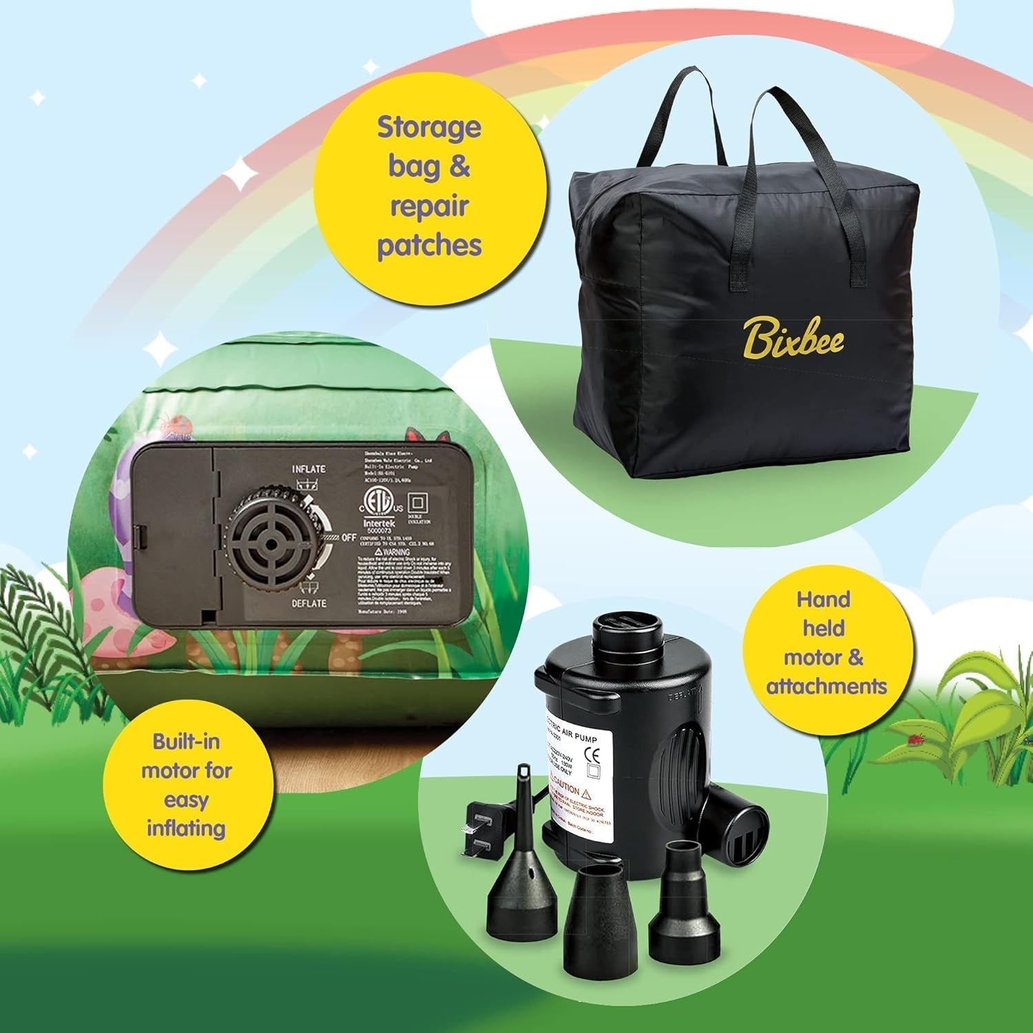 Pink Inflatable Princess Castle Playhouse for Toddlers