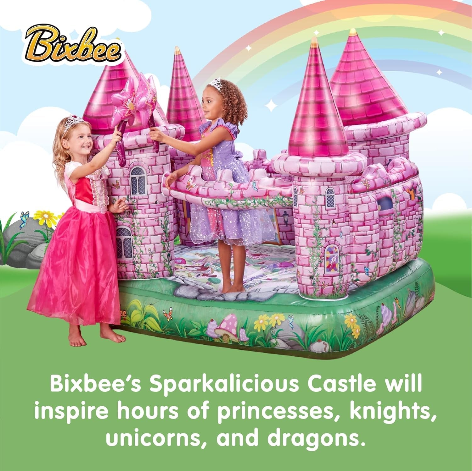 Pink Inflatable Princess Castle Playhouse for Toddlers